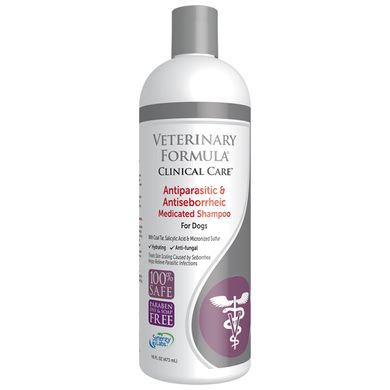 Veterinary Formula Clinical Care Antiparasitic & Antiseborrheic Medicated Shampoo шампунь для собак
